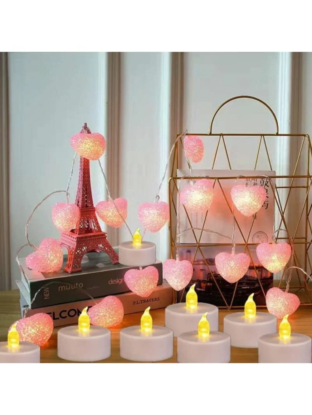 200 Flameless LED Tea Light Candles - Flickering, Long-Lasting, Warm Yellow Glow